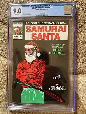 Buy SOLSON Christmas Special 1 SAMURAI SANTA CGC 9.0 1986 1st JIM LEE Art • 143.39£