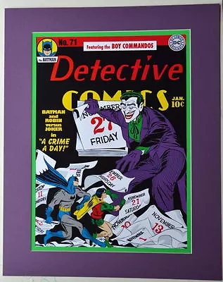 Buy DETECTIVE COMICS #71 COVER PRINT Professionally Matted DC Joker • 33.35£