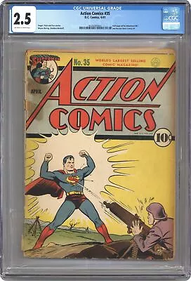 Buy Action Comics #35 CGC 2.5 1941 4225297002 • 869.67£