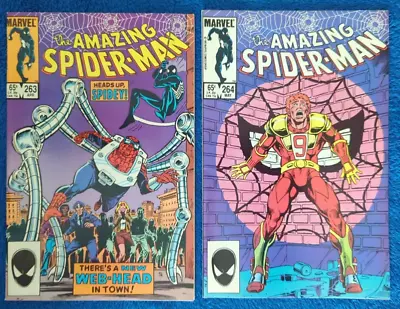Buy Amazing Spider-man #263, 264. 1985 Marvel. Spidey Black Costume! 9.2 Near Mint-! • 12.86£