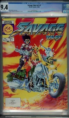 Buy SAVAGE TALES #1 CGC 9.4 WP 1st Nam MOTORCYCLE Cvr MARVEL MAGAZINE 1985 • 61.28£