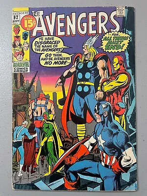 Buy Avengers #92 (1971) - Very Good/Fine (5.0) - Neal Adams Cover • 19.95£