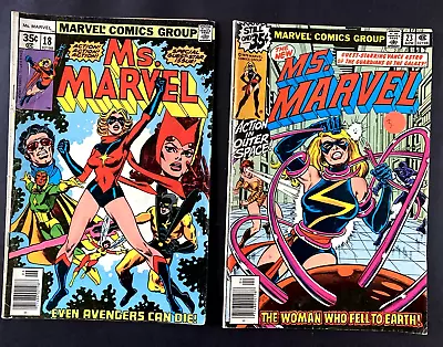 Buy Marvel Comics Ms Marvel #18 1st Appearance Mystique 1978 Key + #23 • 52.04£