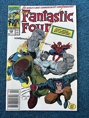 Buy Fantastic Four 348 NEWSSTAND Wolverine Ghost Rider Hulk Spider-Man Art Adams • 7.99£