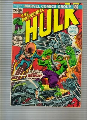 Buy The Incredible Hulk # 163 Fn. Cond. 1973  Bagged & Boarded   The Gremlin   • 12.02£