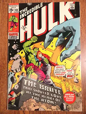 Buy Incredible Hulk #140 Harlan Ellison Key VG/F 1st Jarella Avengers Marvel MCU • 35.73£