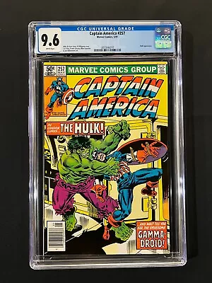 Buy Captain America #257 CGC 9.6 (1981) - Newsstand Edition - Hulk Cover • 144.76£