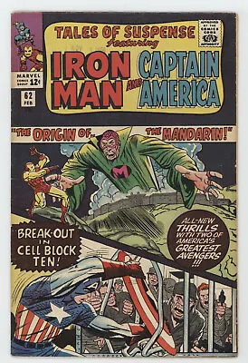 Buy Tales Of Suspense 62 Marvel 1965 FN Iron Man Captain America Mandarin Origin • 189.21£
