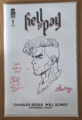 Buy Hell To Pay #1 1:150 Sliney Original Sketch Variant Signed Sliney & Soule • 140£