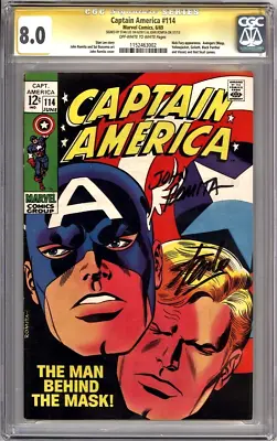 Buy Captain America #114 Cgc 8.0 Signature Series Signed Stan Lee John Romita Sr • 899.95£