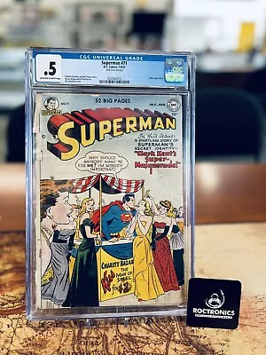 Buy Superman #71 CGC .5 DC 1951 Luthor Appearance OFF White Pages *MP • 139.92£