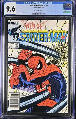 Buy Web Of Spider-Man #4 CGC 9.6 Canadian Price Variant CPV Highest On Census • 358.49£