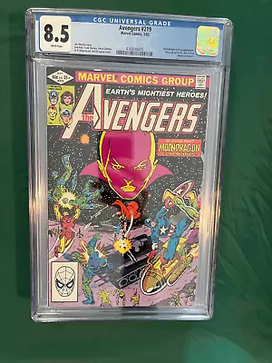Buy Avengers #219 CGC 8.5 (May 1982, Marvel) Jim Shooter Story, Moondragon Drax App. • 31.71£