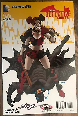 Buy Detective Comics #39 Manapul Johnson Batman Harley Quinn Signed Variant COA 2015 • 12.86£