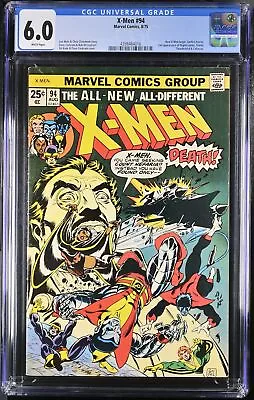 Buy X-Men #94 CGC FN 6.0 White Pages New Team Begins Sunfire Leaves! Cockrum Art! • 449.86£
