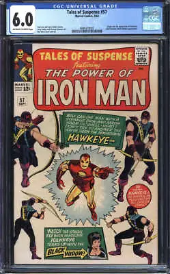 Buy Tales Of Suspense #57 Cgc 6.0 Ow/wh Pages // Origin/1st Appearance Of Hawkeye • 794.44£