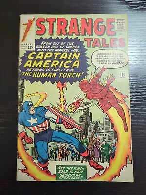 Buy  Strange Tales #114 (1963) Human Torch 1st SA Captain America Complete Nice!!! • 199.88£