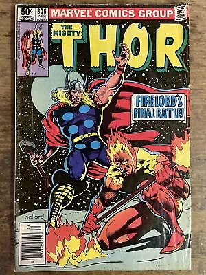 Buy The Mighty Thor #306 (1981) Key! The Origin Of Airwalker, Firelord Marvel (b) • 6.34£