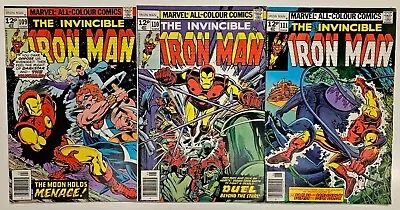 Buy Bronze Age Marvel Comics Key 3 Issue Lot Iron Man 109 110 111 Higher Grade VG/FN • 0.99£