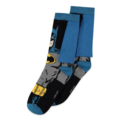 Buy DC COMICS Batman Dark Knight With Cape Novelty Socks, 1 Pack, Unisex, Multi-colo • 9.81£