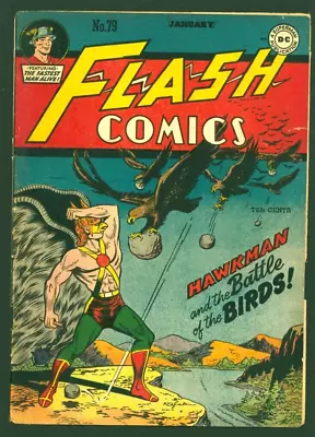 Buy Flash Comics 79 Cover Only January 1947 DC Comics Hawkman D7 • 120.33£