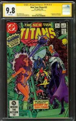 Buy New Teen Titans 23 CGC SS 9.8 George Perez 1st Black Fire 9/1982 • 712.41£