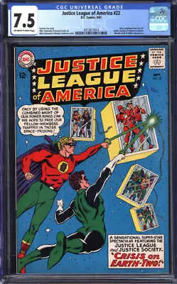 Buy Justice League Of America #22 Cgc 7.5 Ow/wh Pages // Dc Comics 1963 • 245.46£