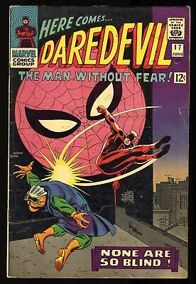 Buy Daredevil #17 FN+ 6.5 Spider-Man Appearance John Romita Art! Marvel 1966 • 41.56£