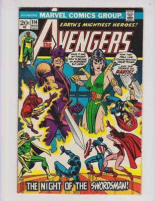 Buy Avengers #114 Marvel 1973 1st Cover Appearance Mantis Joins! Swordsman! • 20.08£