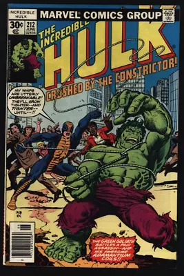 Buy The Incredible Hulk #212 1st Constructor (1977)VF SA • 15.79£