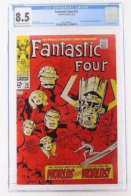 Buy Fantastic Four #75 - Marvel 1968 CGC 8.5 Silver Surfer And Galactus Appearance. • 159.90£