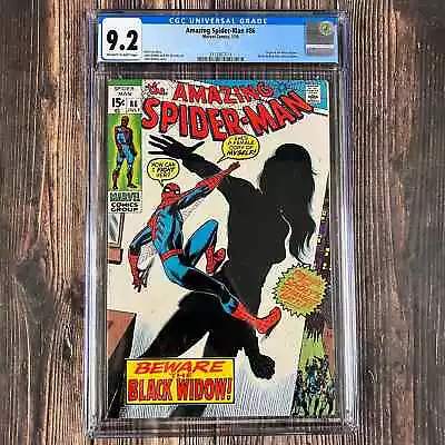 Buy Amazing Spider-Man #86 CGC 9.2 Debut Of Black Widow's Skin-tight Costume • 547.88£