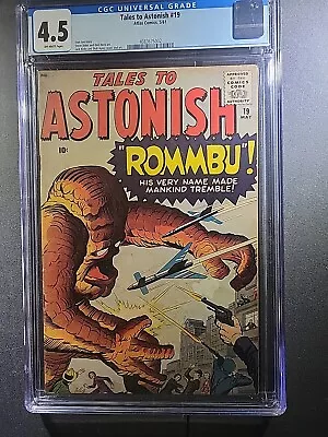 Buy 1961 TALES TO ASTONISH #19 - Rommbu - Kirby & Ditko - Marvel - CGC 4.5 • 155.91£