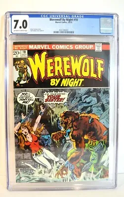 Buy 1973 Marvel WEREWOLF BY NIGHT Comic #10 CGC Graded 7.0 • 67.18£