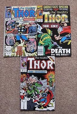 Buy Marvel Comics THE MIGHTY THOR  ISSUES 383 415 & 432      1987 - 1991 • 6.50£