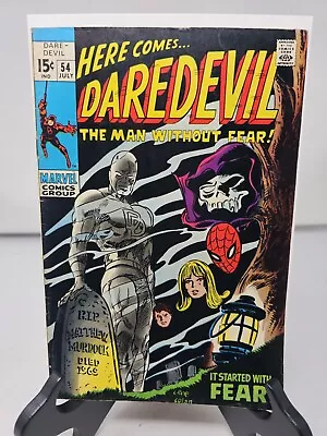 Buy DAREDEVIL #54- Marvel 1969 1ST Appearance Mister Fear Spider-Man Appearance 6.0 • 18.18£