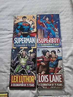 Buy Superman  Superboy Lois Lane Lex Luthor A Celebration Of 75 Years 4 Book Bundle • 19.99£