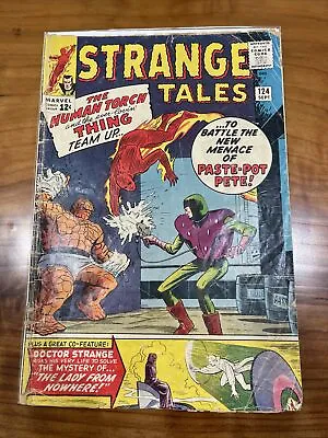 Buy Strange Tales #124 Paste-Pot Pete Human Torch 1964 Silver Age - GD 2.0 (JD2) • 19.99£