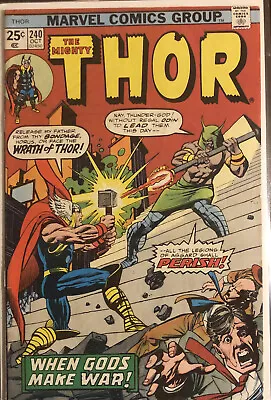 Buy The Mighty Thor #240 (1975) 1st App. Seth And Mimir High Grade VF/NM • 9.59£