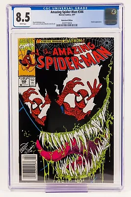 Buy AMAZING SPIDER-MAN #346 CGC 8.5 VF+ WP (VENOM) MARVEL 1991 - Newsstand • 47.27£
