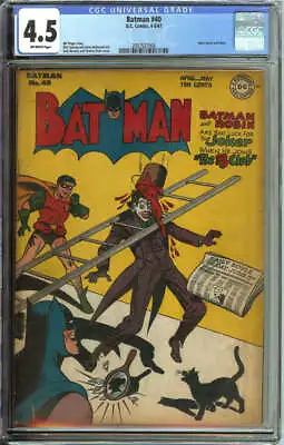 Buy Batman #40 Cgc 4.5 Ow Pages // Joker Cover/story • 1,314.02£