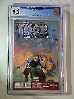 Buy Thor: God Of Thunder 2 CGC 9.2 NM- 1st Appearance Gorr The God Butcher White Pgs • 35.98£