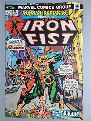 Buy Marvel Premiere #16 IRON FIST 1974 2nd App Iron Fist Combined Condition • 15.89£
