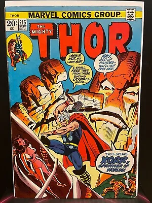 Buy Mighty Thor #215 Marvel 1973 Buscema Art Origin Of Xorr VG / FN • 9.49£