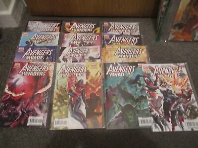 Buy Avengers / Invaders 1,2,3,4,5,6,7,8,9,10,11,12, + Sketchbook Set Marvel Comics • 12£