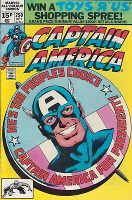 Buy Captain America (Vol 1) # 250 Near Mint (NM) Price VARIANT Marvel Comics BRONZE • 17.99£