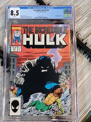 Buy CGC 8.5 Incredible Hulk #333 Comic Book 1987 Marvel Mcfarlane Art • 107.94£