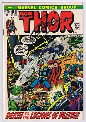 Buy Thor #199 F+VF- 1st Ego Prime Appearance Signed W/COA Gerry Conway 1972 Marvel • 45.08£