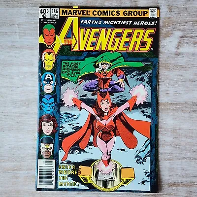 AVENGERS 186 Origin SCARLET WITCH & QUICKSILVER 1st MAGDA & CHTHON -  NEWSSTAND