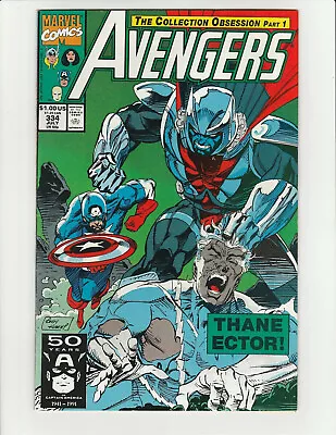 Buy Avengers #334 Marvel Comic Book 1991 Captain America Thane Ector (8.5) Very Fine • 9.41£